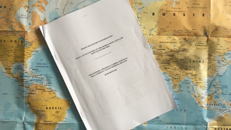 Le projet de rapport sur la lutte contre les discriminations anti LGBT dans les Outre-mer